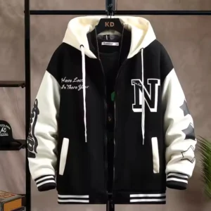 YiXin Oversized Hoodie Men 2023 Top Quality JACKET for Men Loose Casual Printed Letter Patchwork Men JACKET